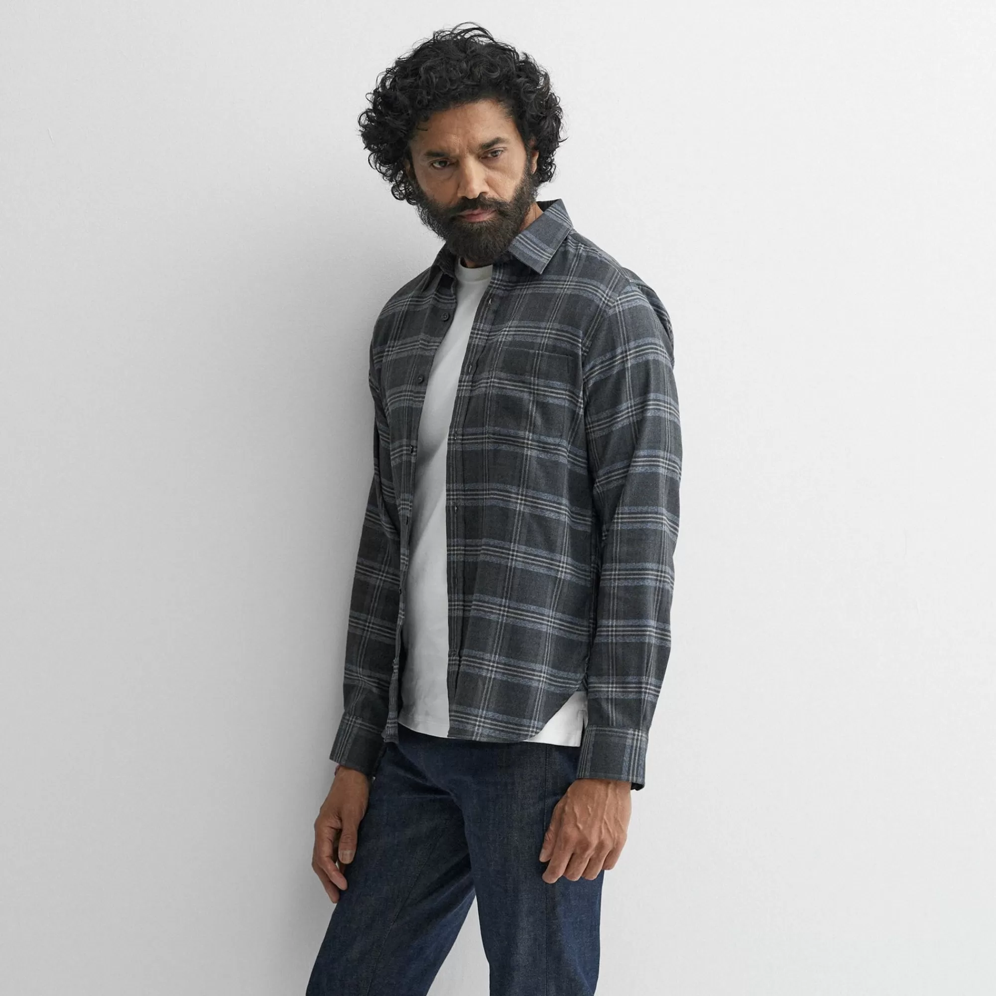 Men Oliver Sweeney Shirts^Censo Charcoal/Grey Check