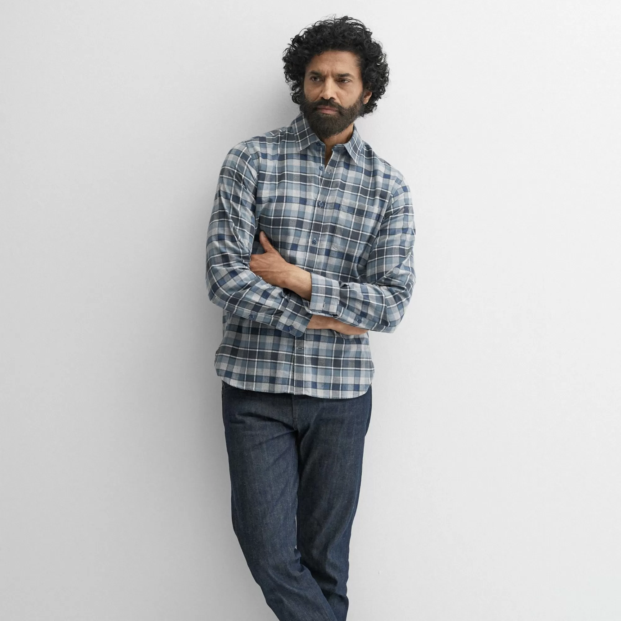 Men Oliver Sweeney Shirts^Censo Navy/Grey Check